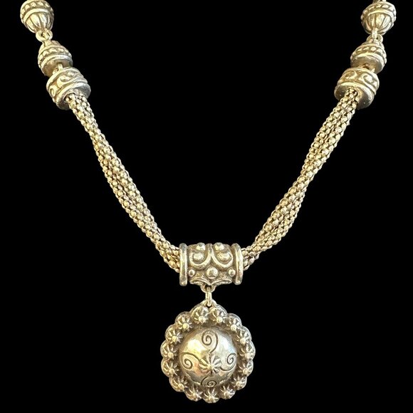 Brighton Double Strand Rondall Charm Necklace Retired in EUC - Picture 4 of 9